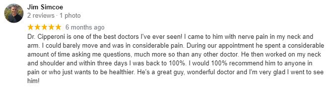 Chiropractic Cardiff CA Jim Testimonial